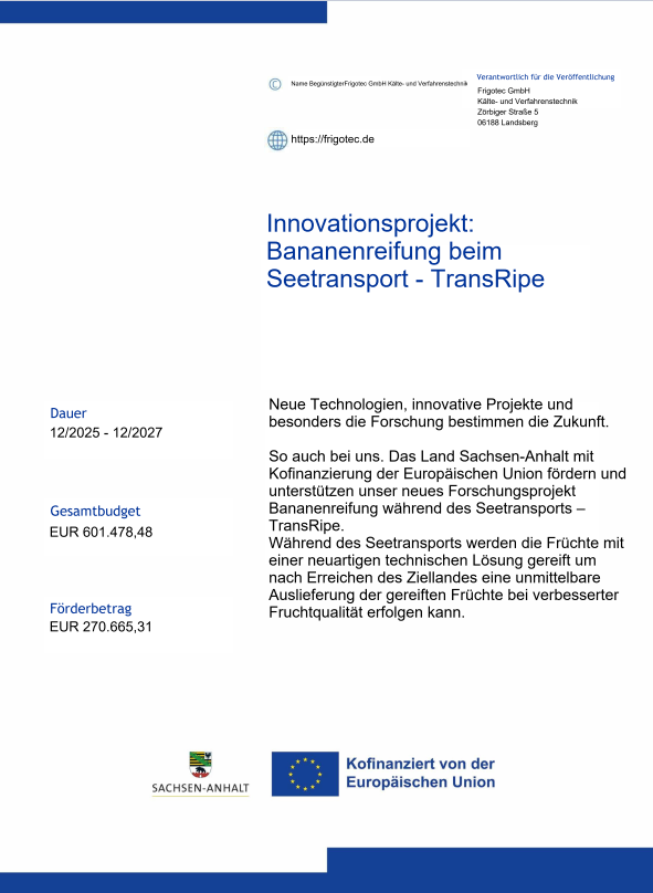 Innovationsprojekt_Bananenreifung beim See-Transport